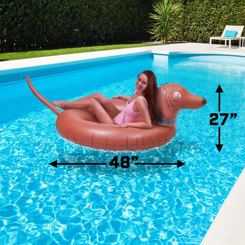 GoFloats Wiener Dog Party Tube Inflatable Raft, Float in Style (for Adults and Kids) - Image 3